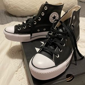 Converse All Star High Top Leather Platform Sneaker